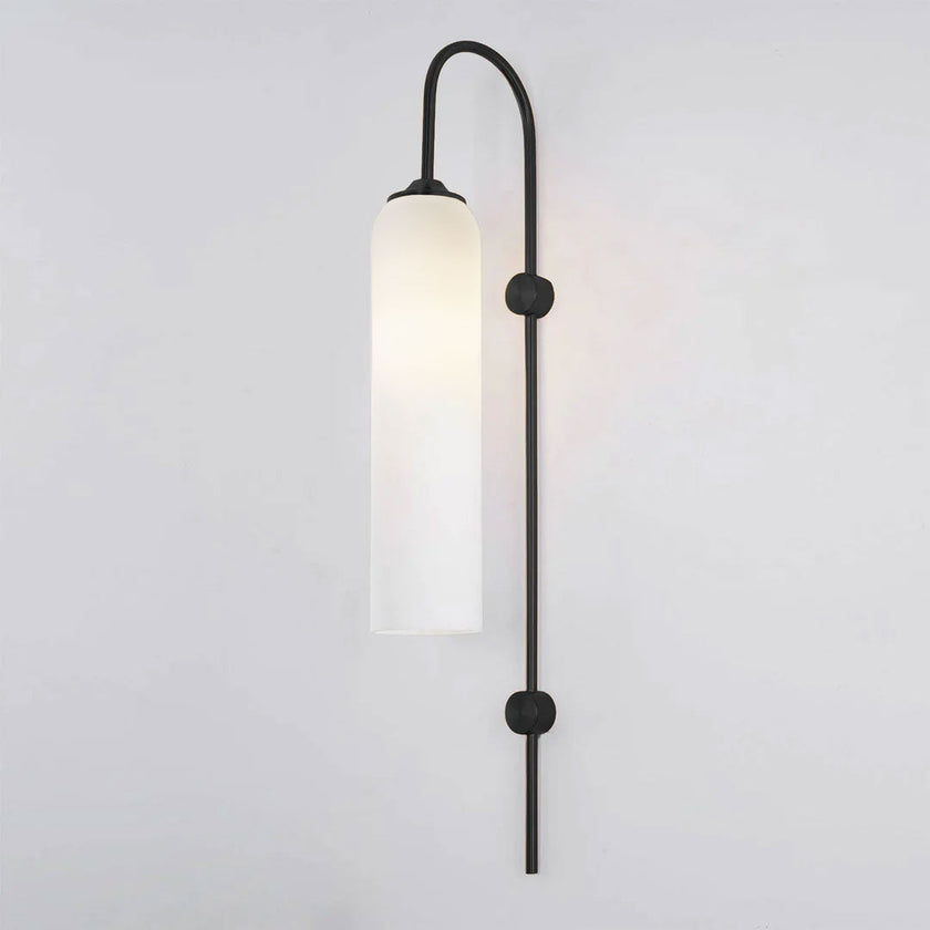 Art Deco Mouth-Blown Glass Wall Sconce