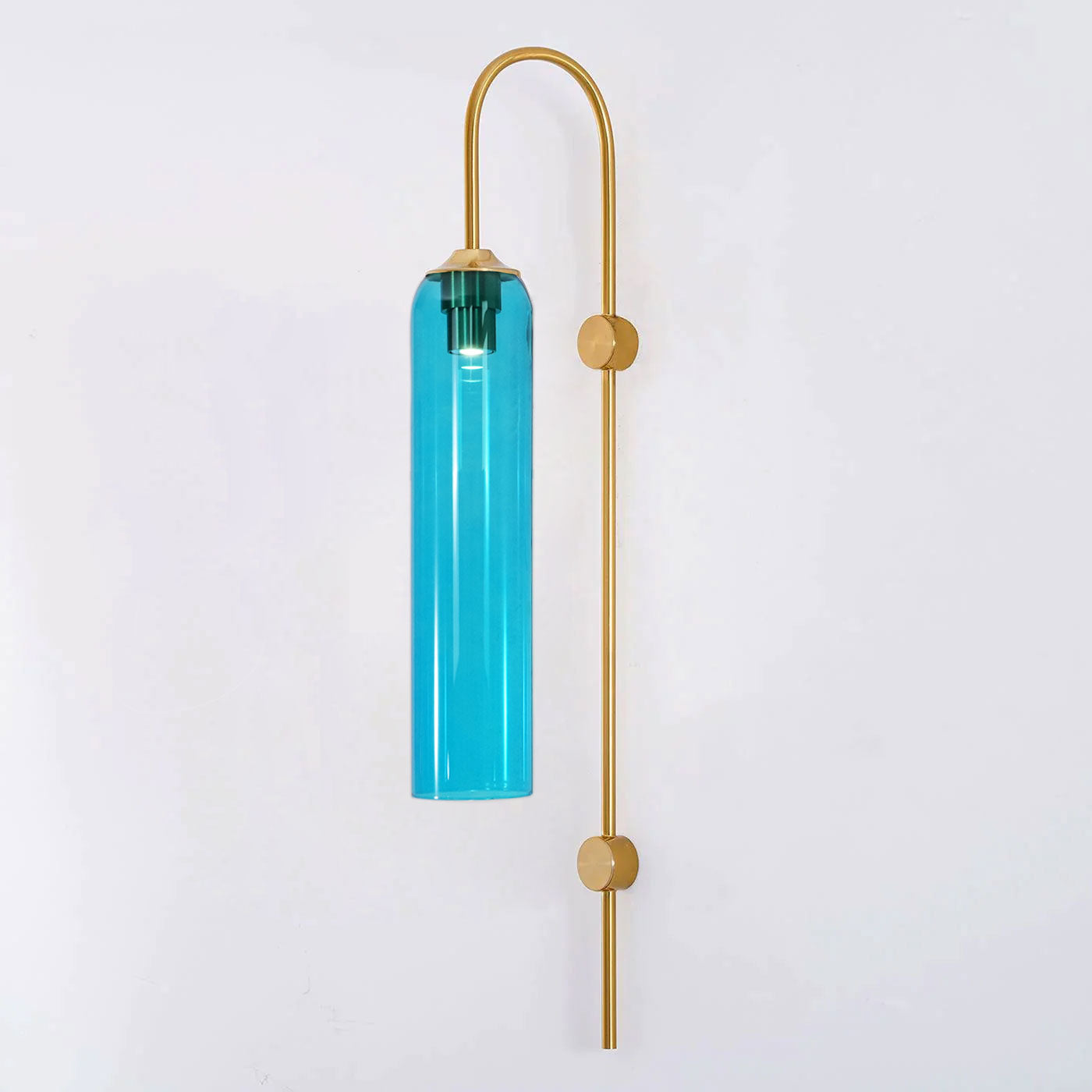 Art Deco Mouth-Blown Glass Wall Sconce