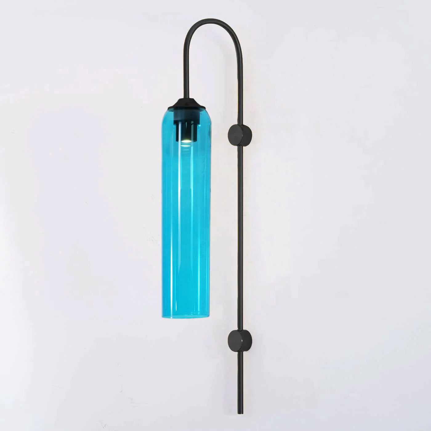 Art Deco Mouth-Blown Glass Wall Sconce