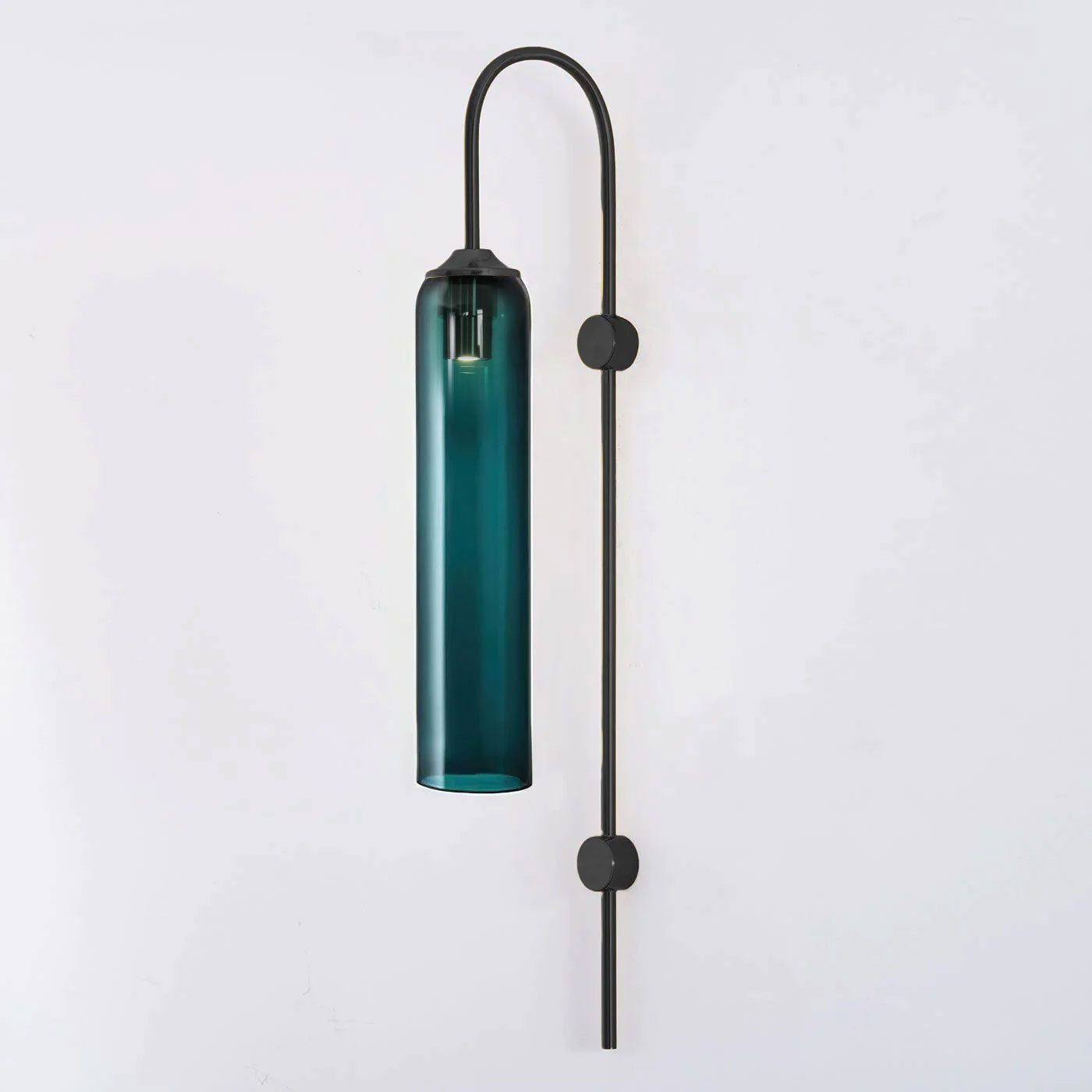 Art Deco Mouth-Blown Glass Wall Sconce