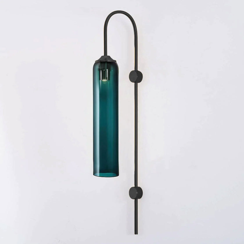 Art Deco Mouth-Blown Glass Wall Sconce