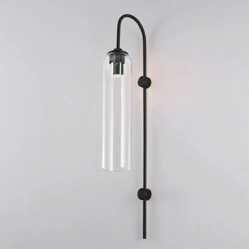 Art Deco Mouth-Blown Glass Wall Sconce