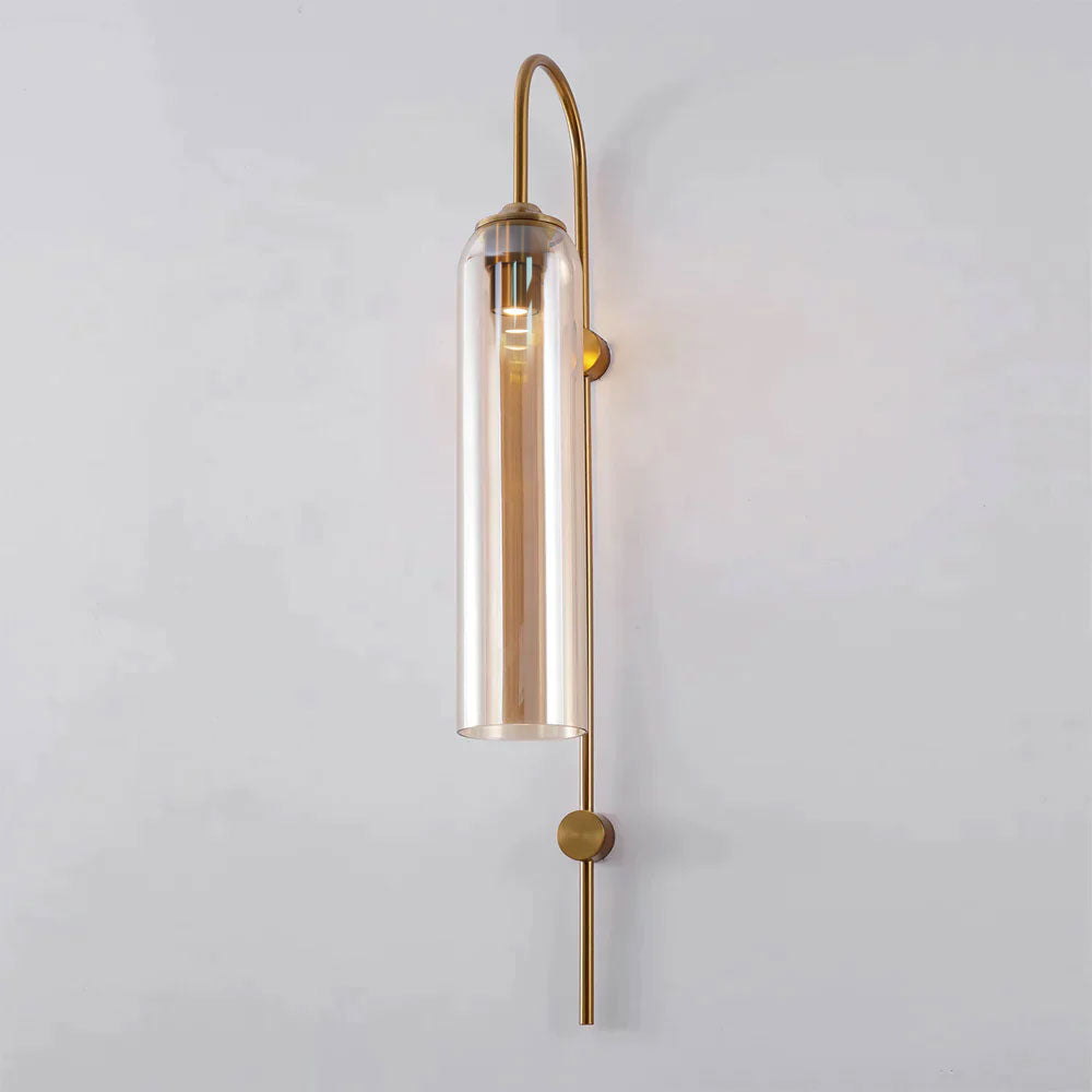 Art Deco Mouth-Blown Glass Wall Sconce