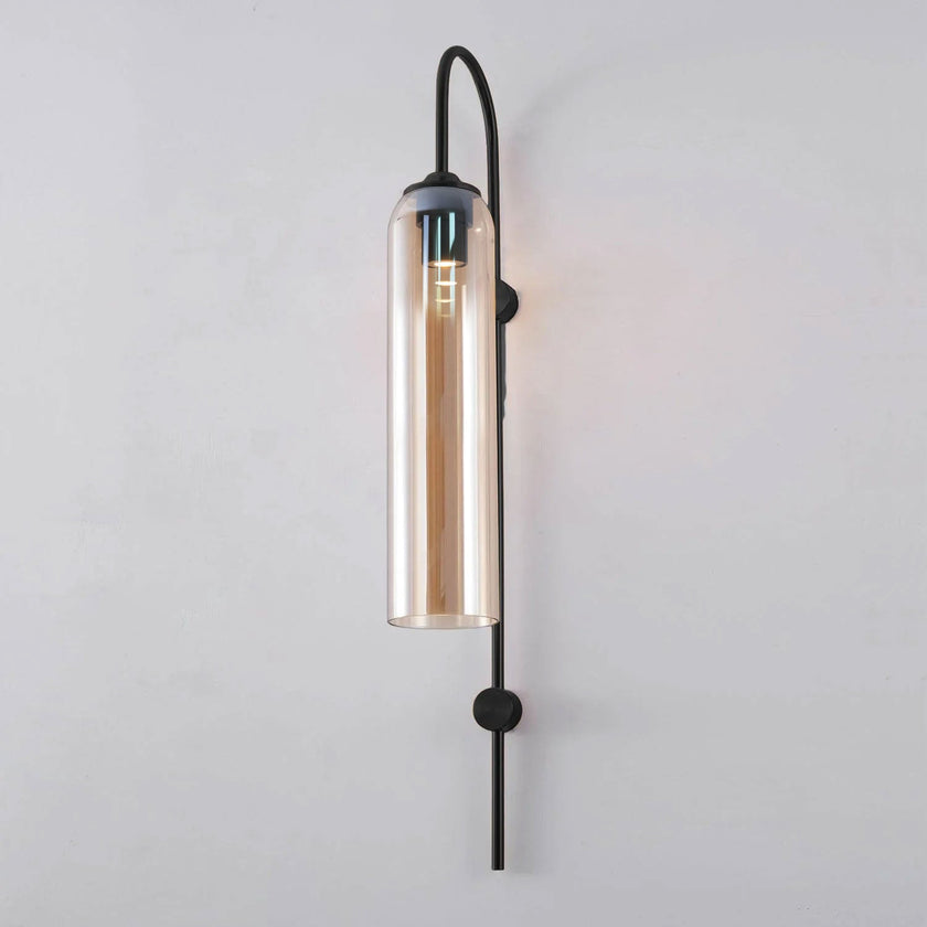 Art Deco Mouth-Blown Glass Wall Sconce