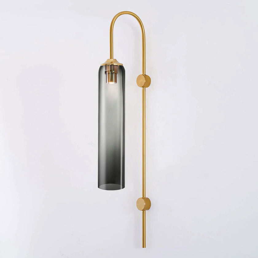 Art Deco Mouth-Blown Glass Wall Sconce