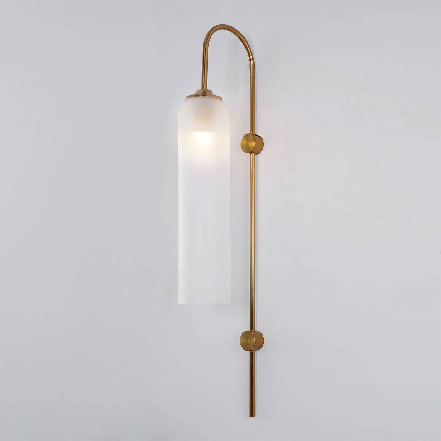 Art Deco Mouth-Blown Glass Wall Sconce