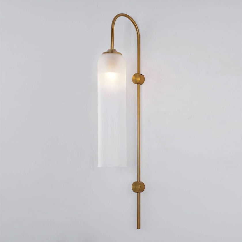 Art Deco Mouth-Blown Glass Wall Sconce