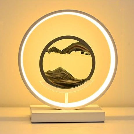 Modern Liquid Sand Disc LED Ambient Table Lamp
