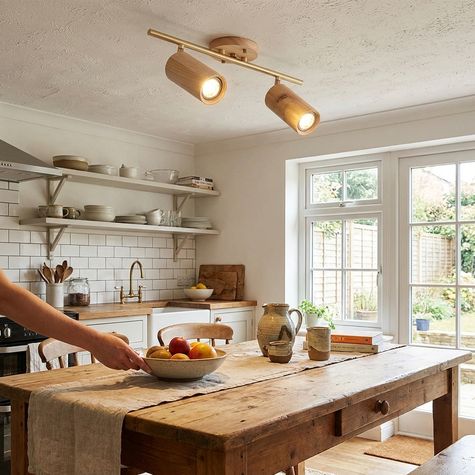 Shaker Wood Long Spotlight lifestyle
