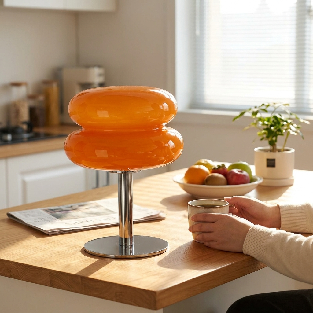 Macaron Glass Table Lamp lifestyle morning