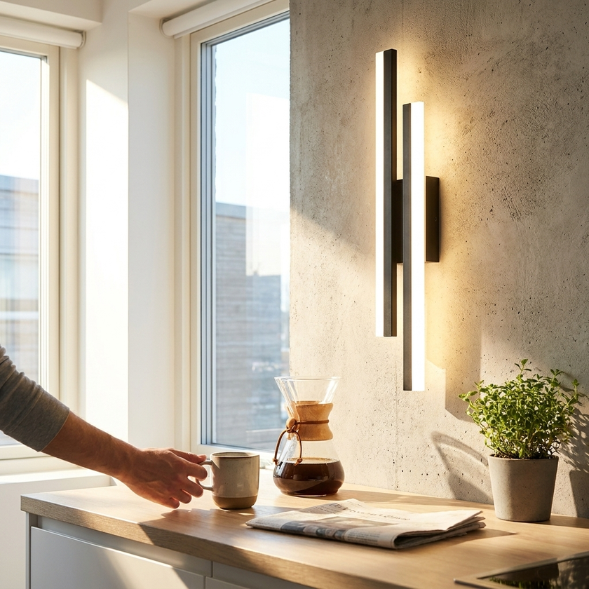 LED Bedroom Wall Lamp Sconces lifestyle morning