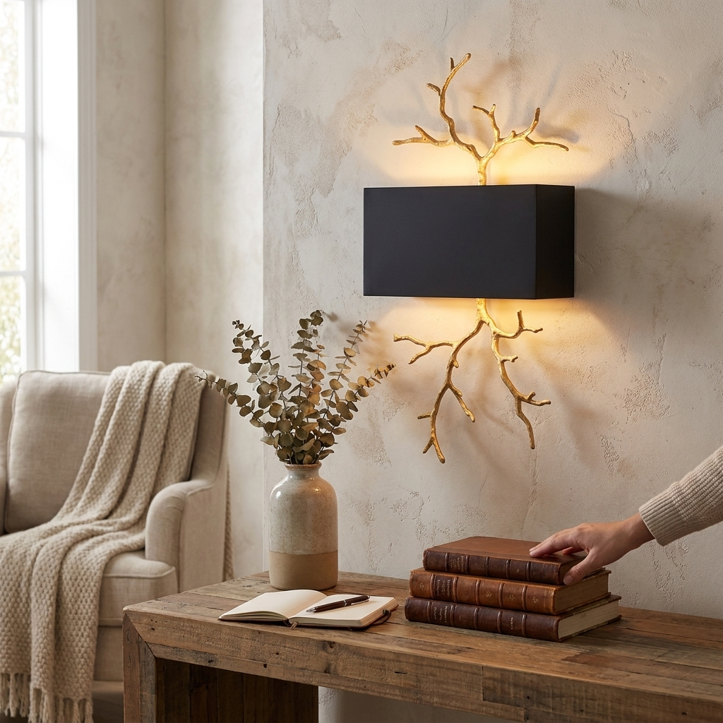 Brass Branch Wall Lamp lifestyle