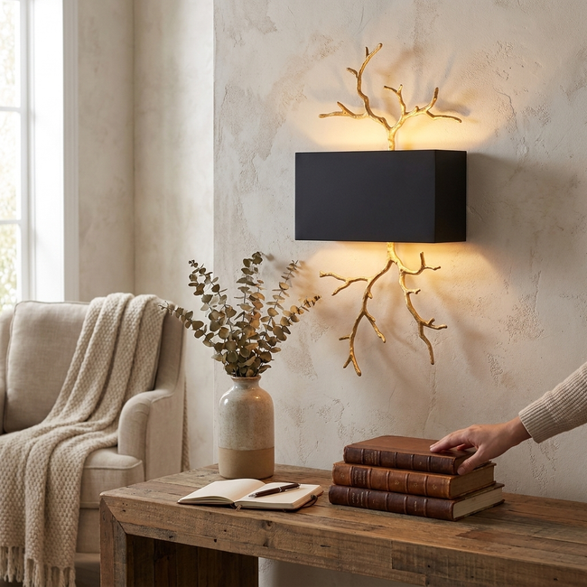 Brass Branch Wall Lamp lifestyle