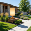 Organic Glow Lamp - front yard afternoon