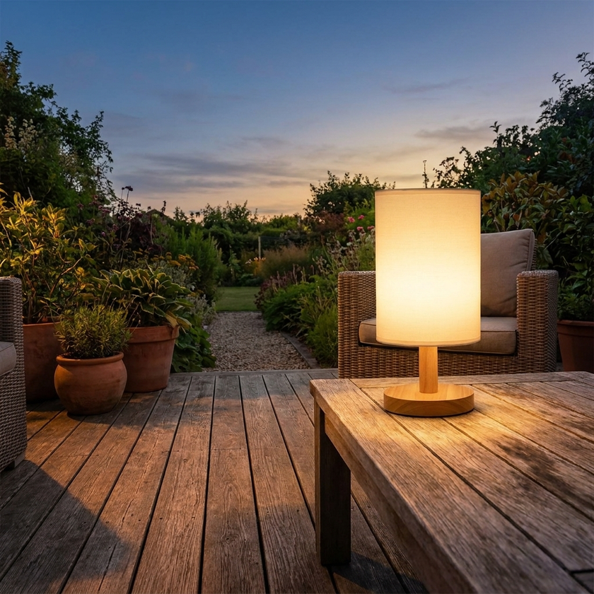 Organic Glow Lamp - backyard dusk