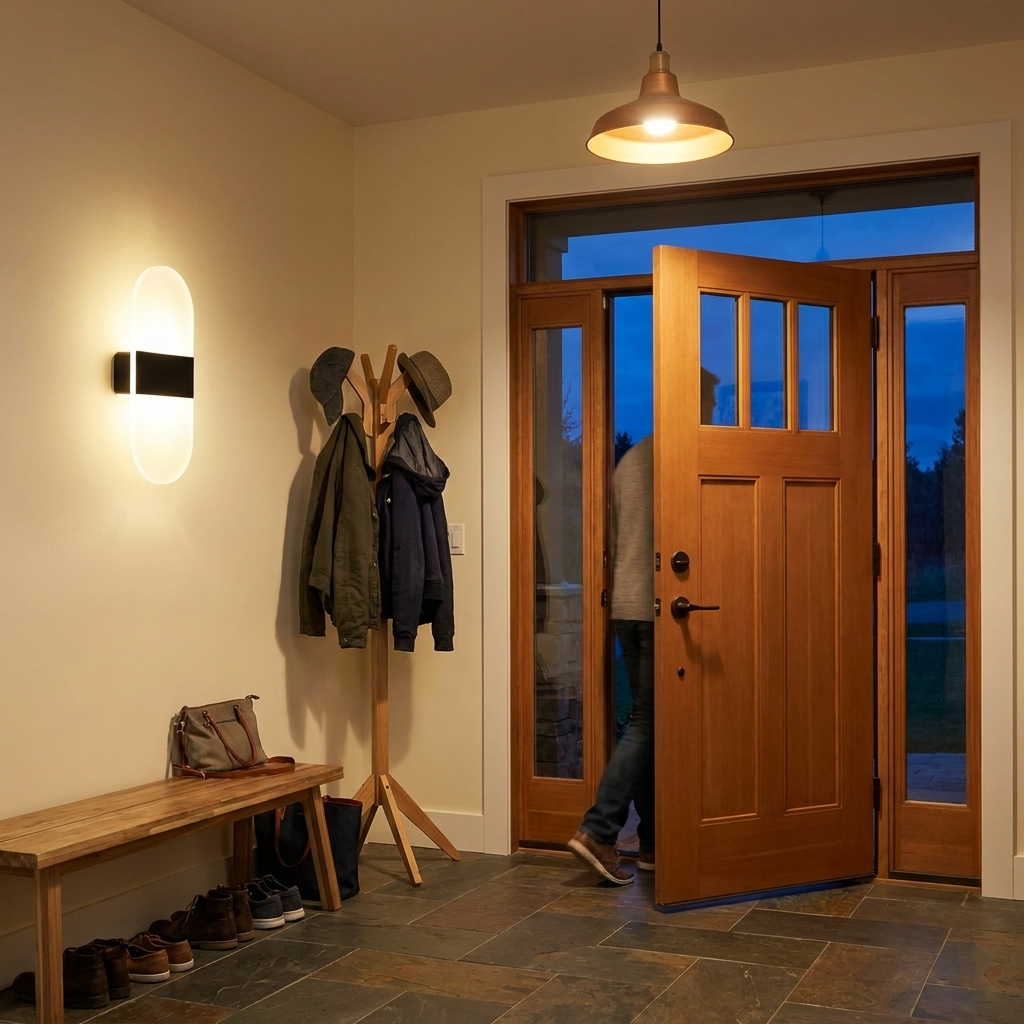 Lumos entryway dusk