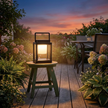 Solar Lantern backyard dusk