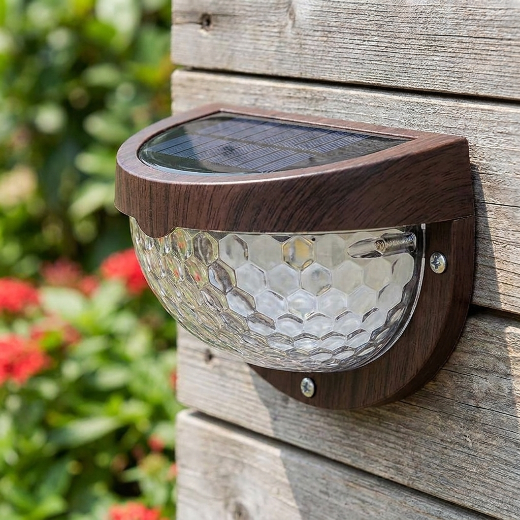Solar Wall Lamp closeup day