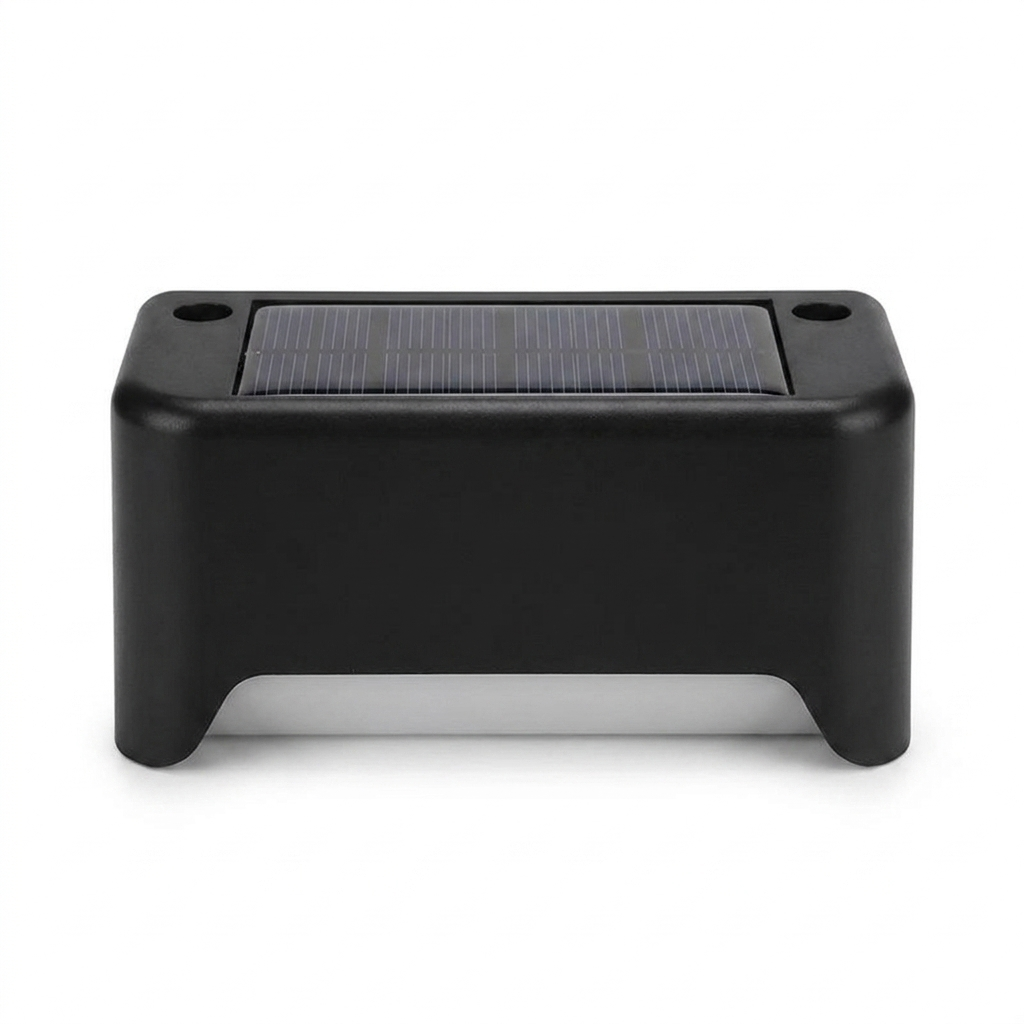 Solar deck stair light white