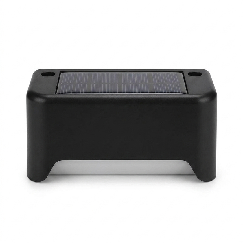 Solar deck stair light white
