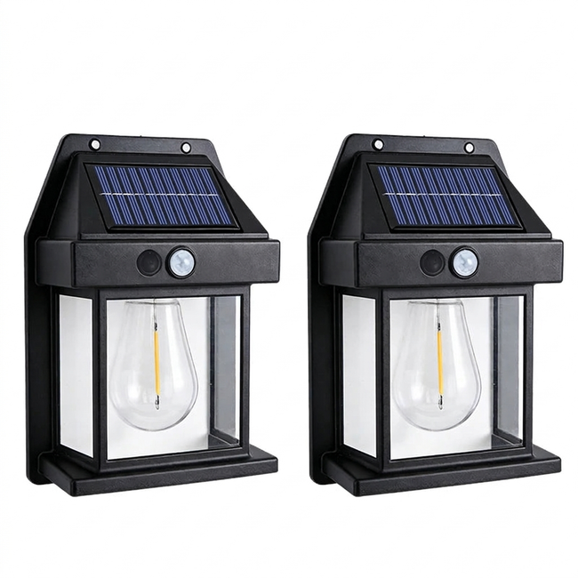 Solar wall sconce outdoor white