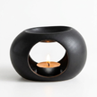 Ceramic oil burner white background