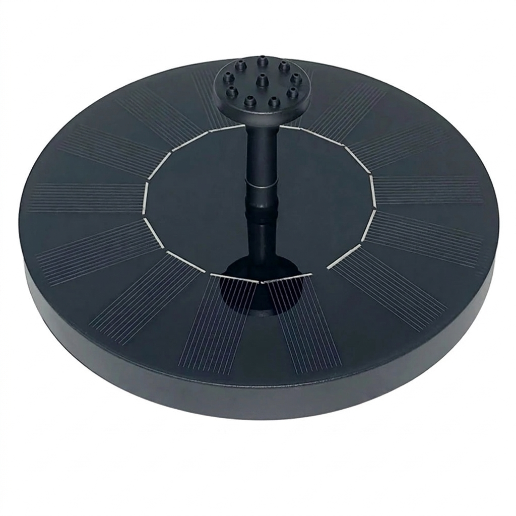 Solar fountain white background