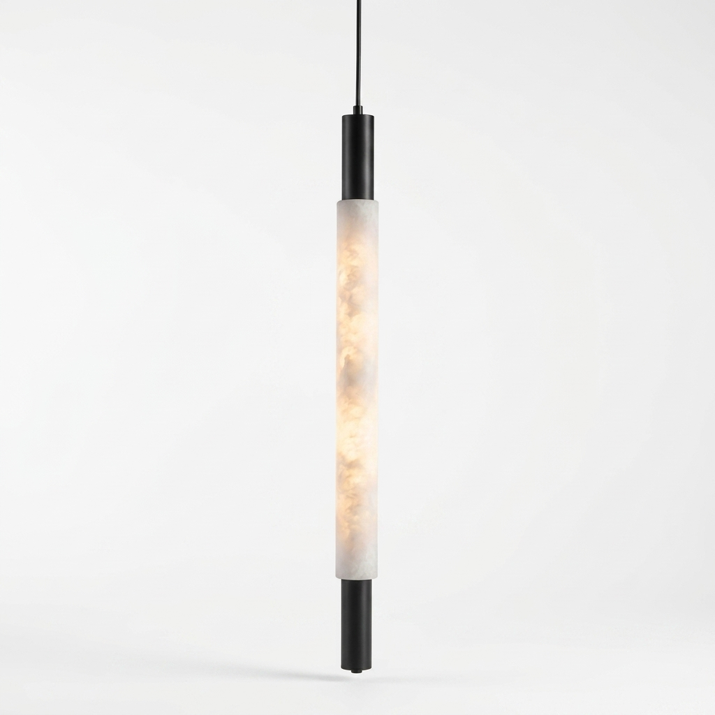 Baton Alabaster Pendant Lamp - studio white variant