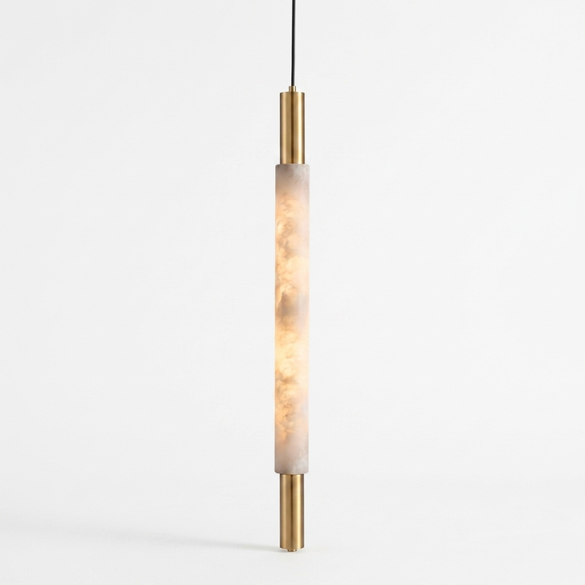 Baton Alabaster Pendant Lamp - studio white variant