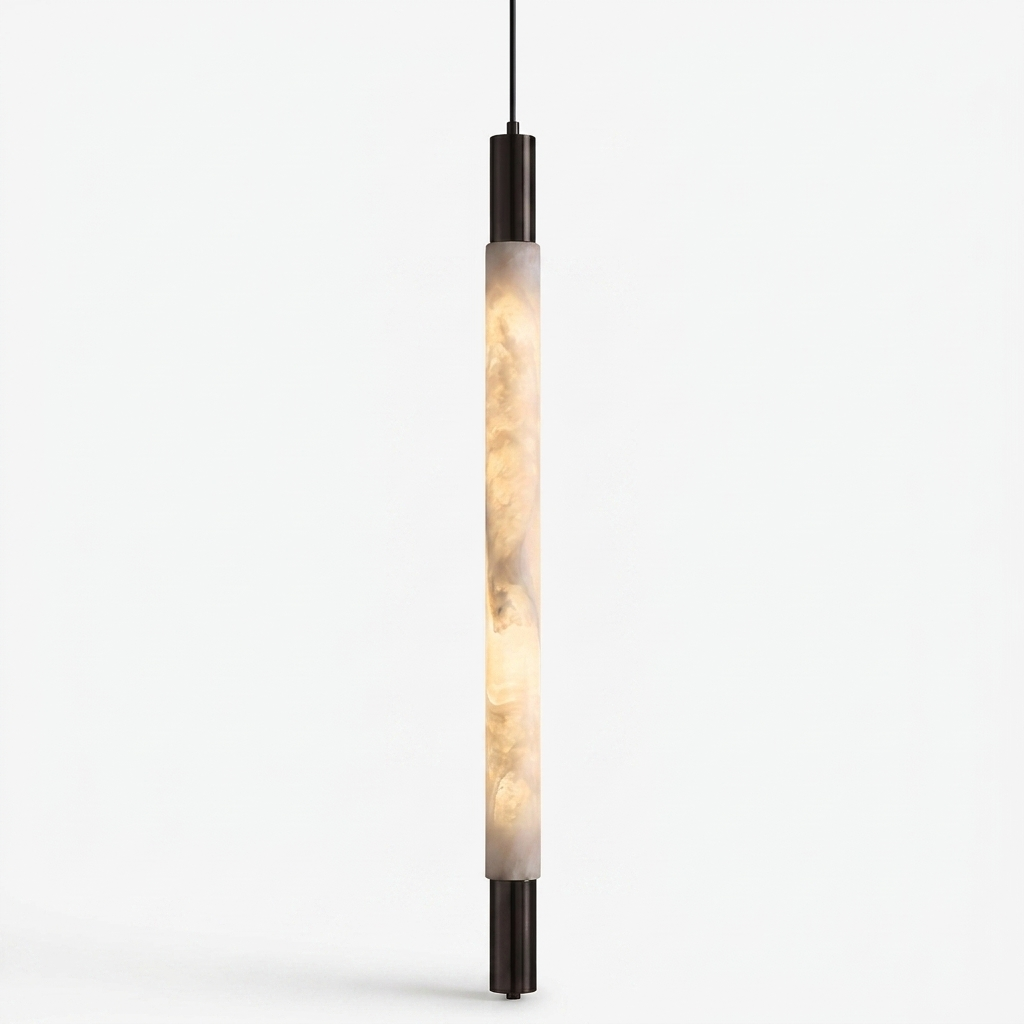 Baton Alabaster Pendant Lamp - studio white variant