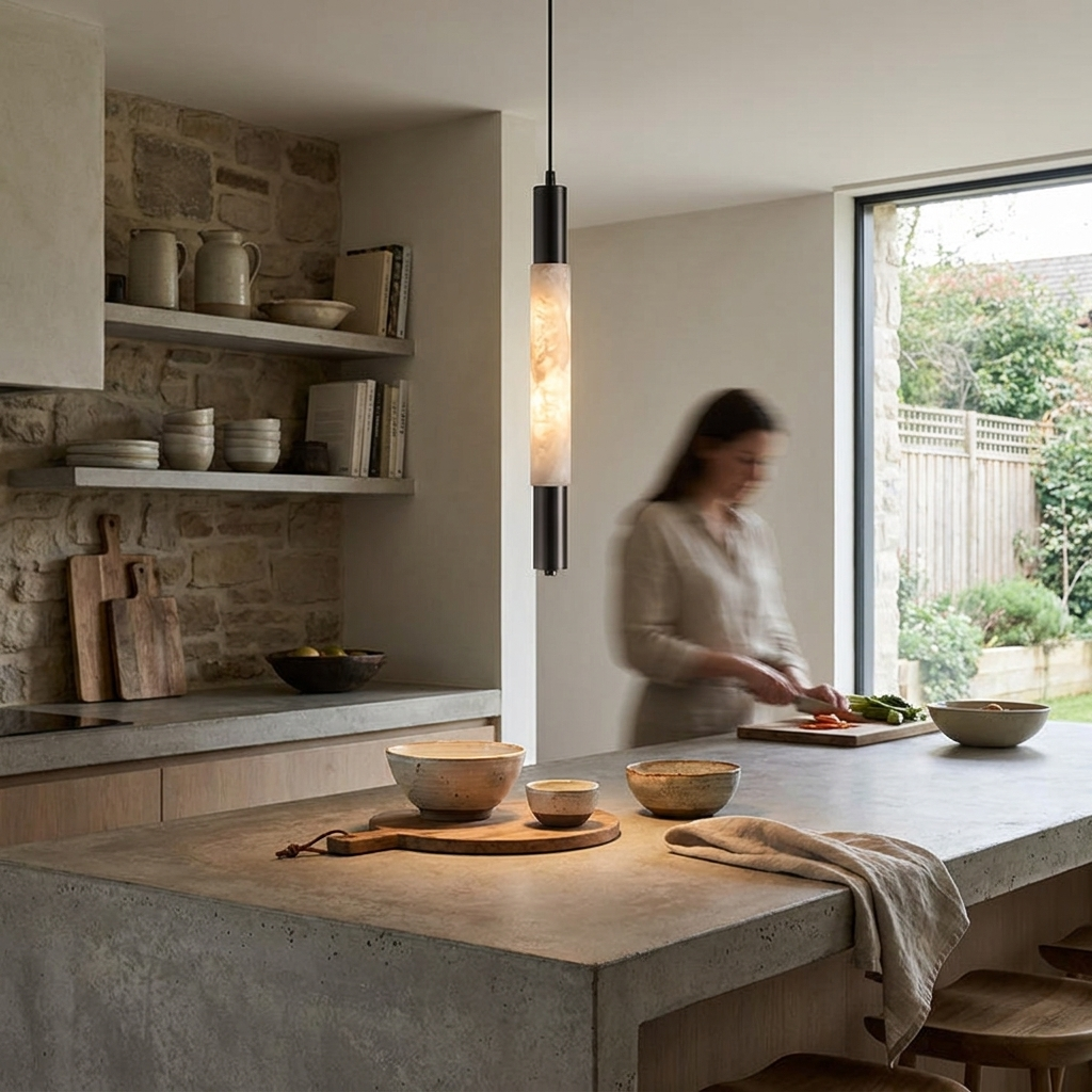 Baton Alabaster Pendant Lamp - lifestyle
