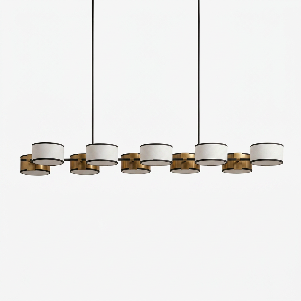 Cavendish Linear Chandelier - studio white variant