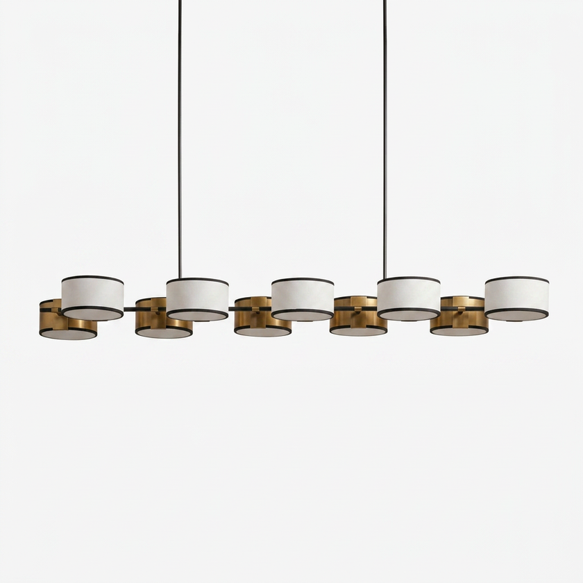 Cavendish Linear Chandelier - studio white variant