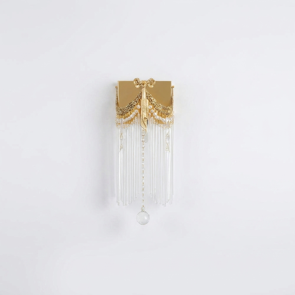 Bow Tie Crystal Wall Lamp - studio white