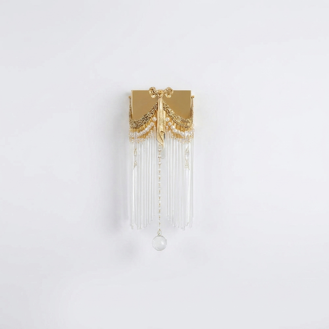 Bow Tie Crystal Wall Lamp - studio white
