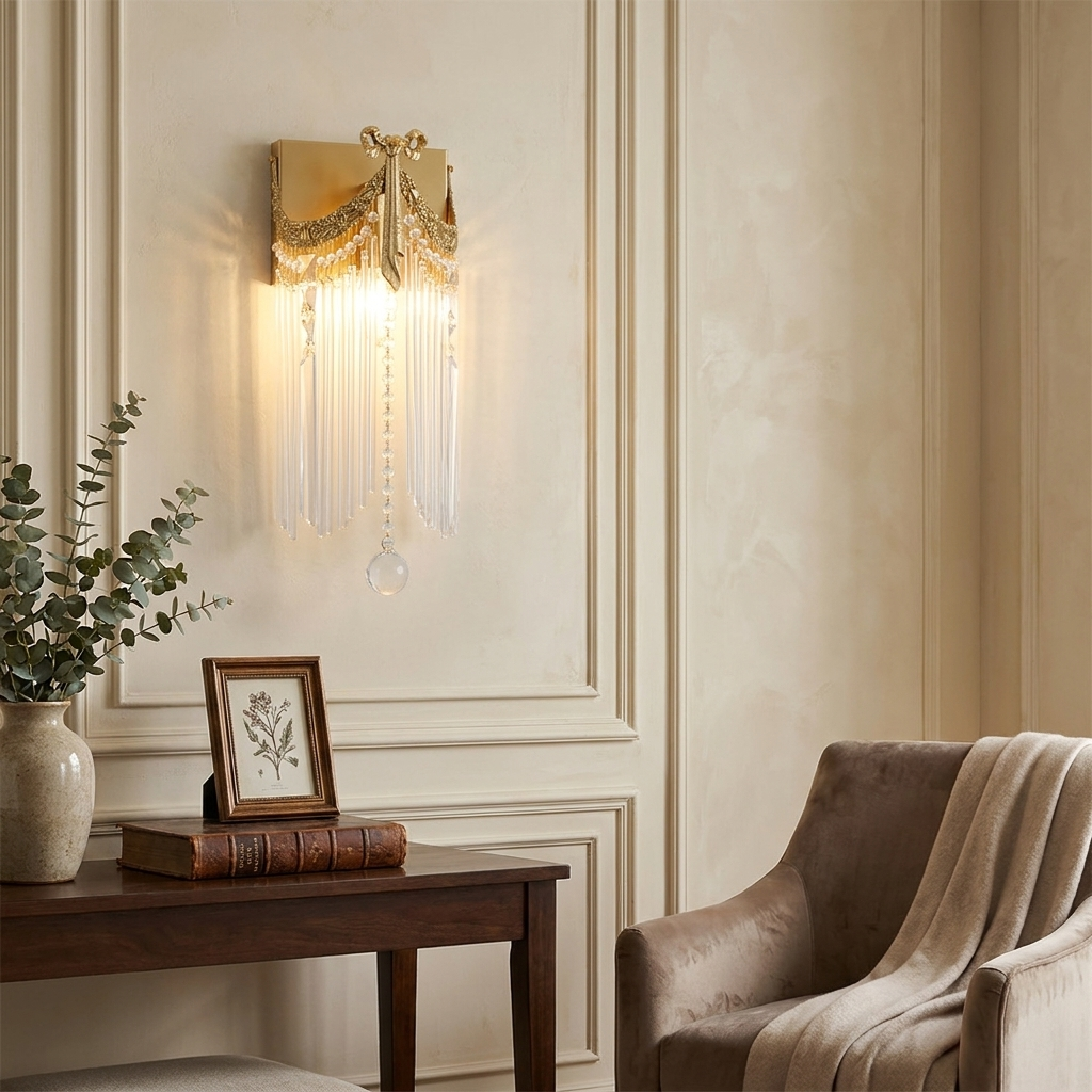 Bow Tie Crystal Wall Lamp - lifestyle