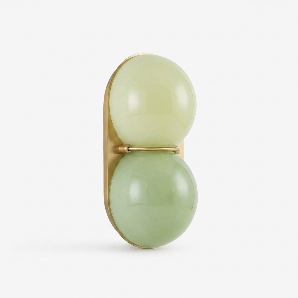 Cabochon Glass Wall Sconce - studio white