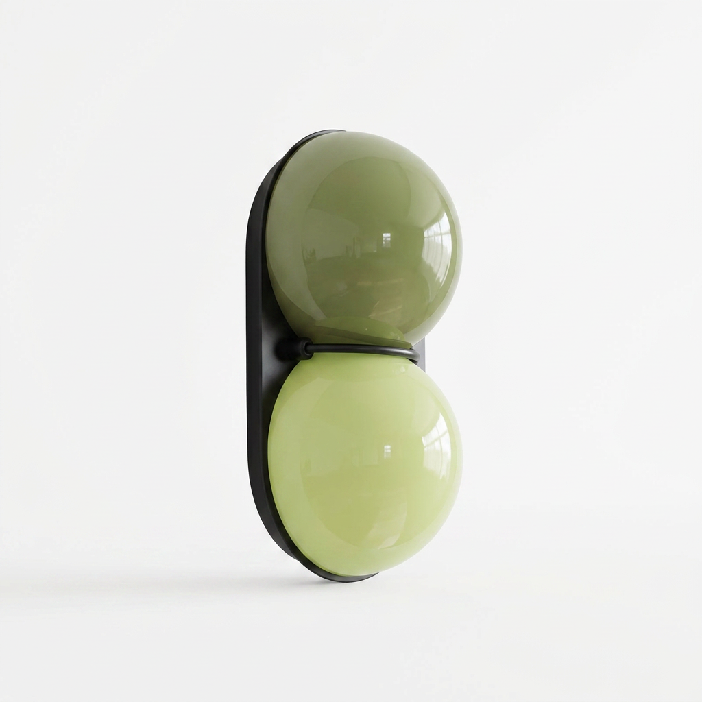 Cabochon Glass Wall Sconce - white variant