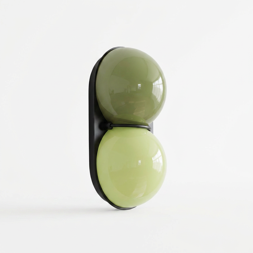 Cabochon Glass Wall Sconce - white variant