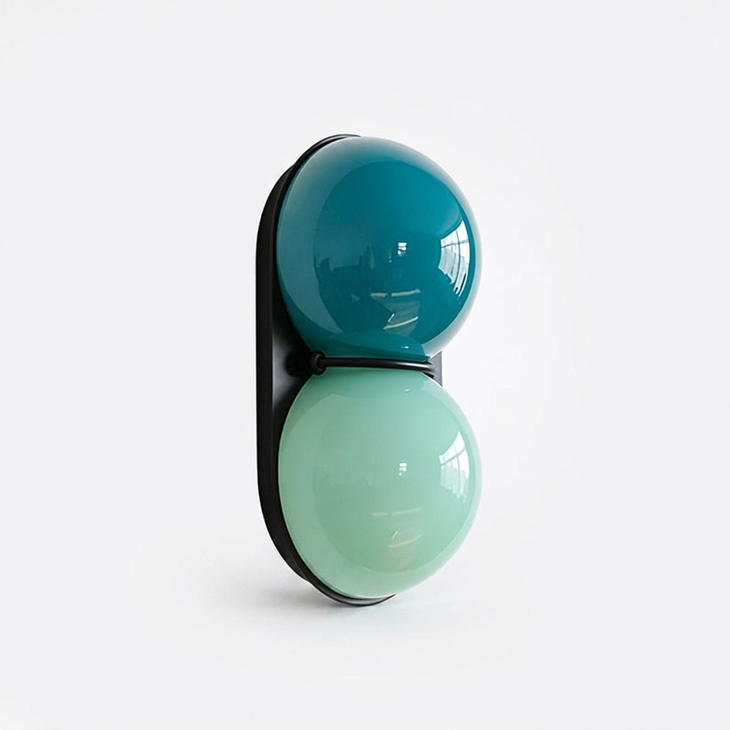 Cabochon Glass Wall Sconce - white variant