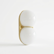 Cabochon Glass Wall Sconce - white variant