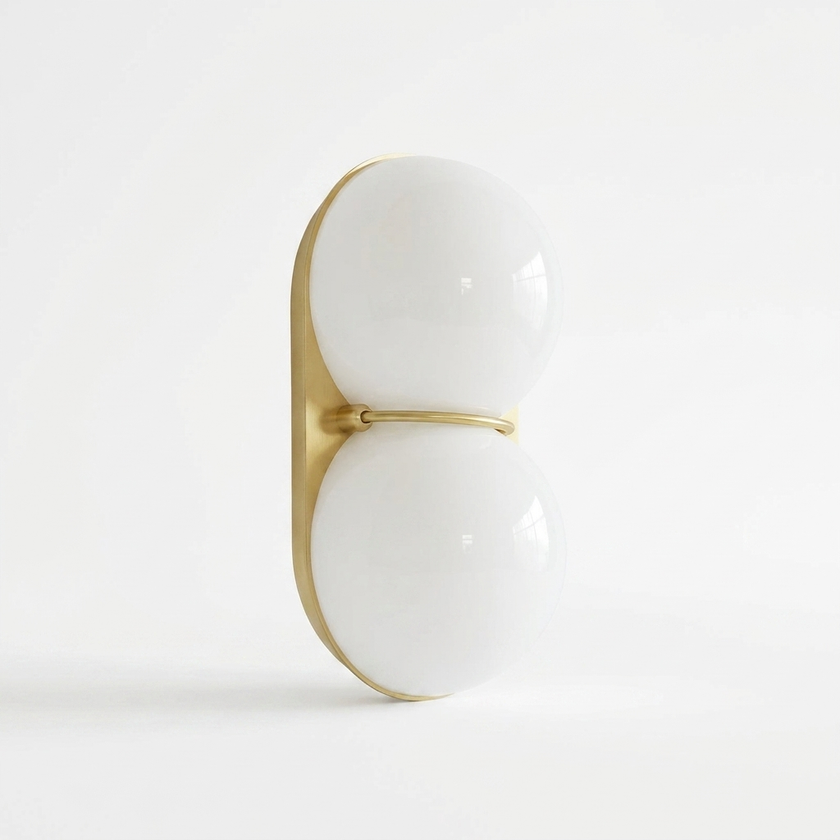 Cabochon Glass Wall Sconce - white variant