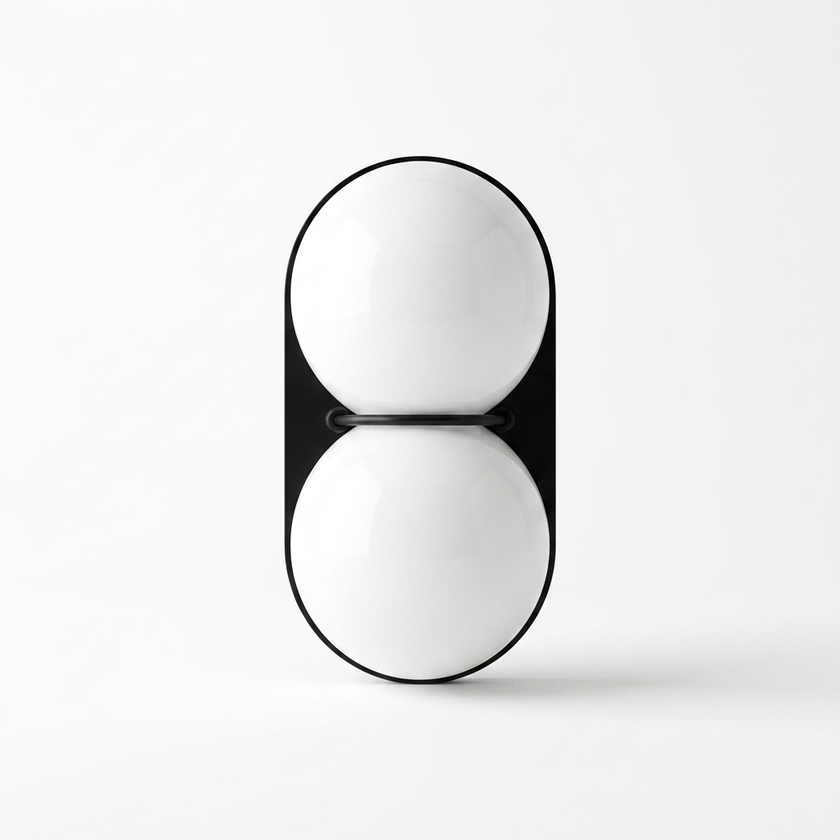 Cabochon Glass Wall Sconce - white variant