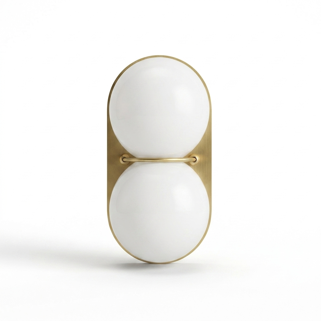 Cabochon Glass Wall Sconce - white variant