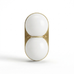 Cabochon Glass Wall Sconce - white variant