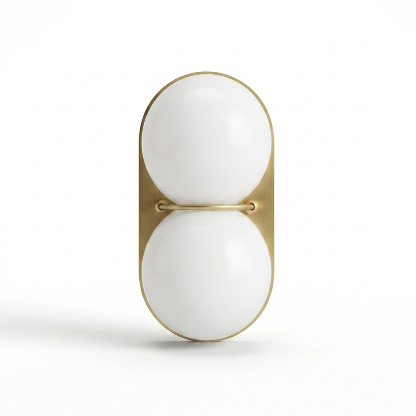 Cabochon Glass Wall Sconce - white variant