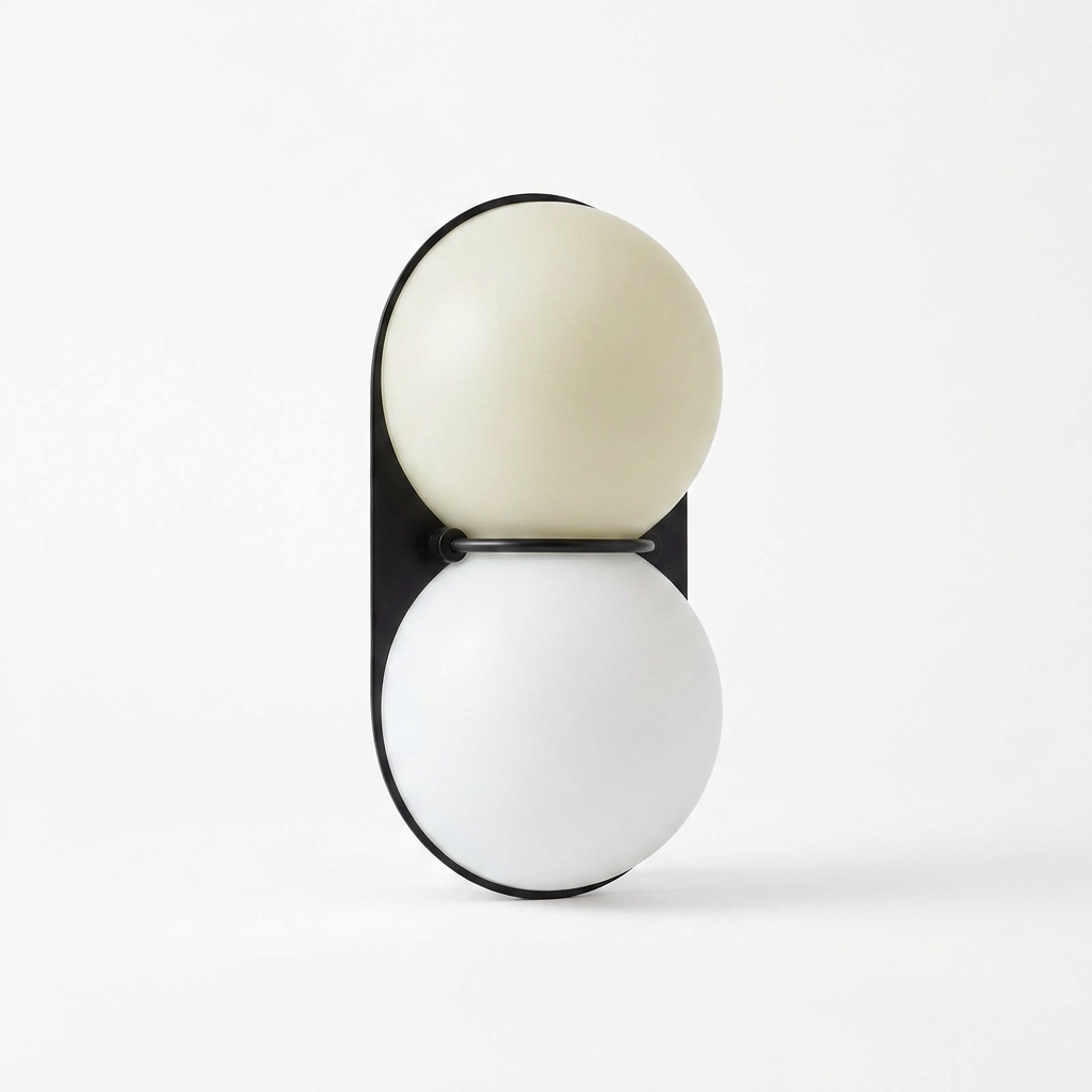 Cabochon Glass Wall Sconce - white variant