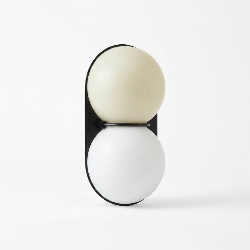 Cabochon Glass Wall Sconce - white variant