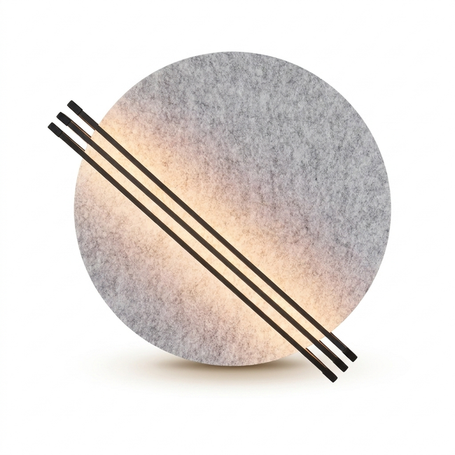 Felt Disc Sunrise Wall Sconce - white