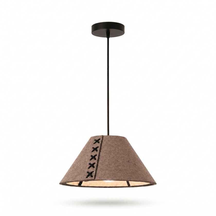 Acoustic Felt Cone Pendant Light - white